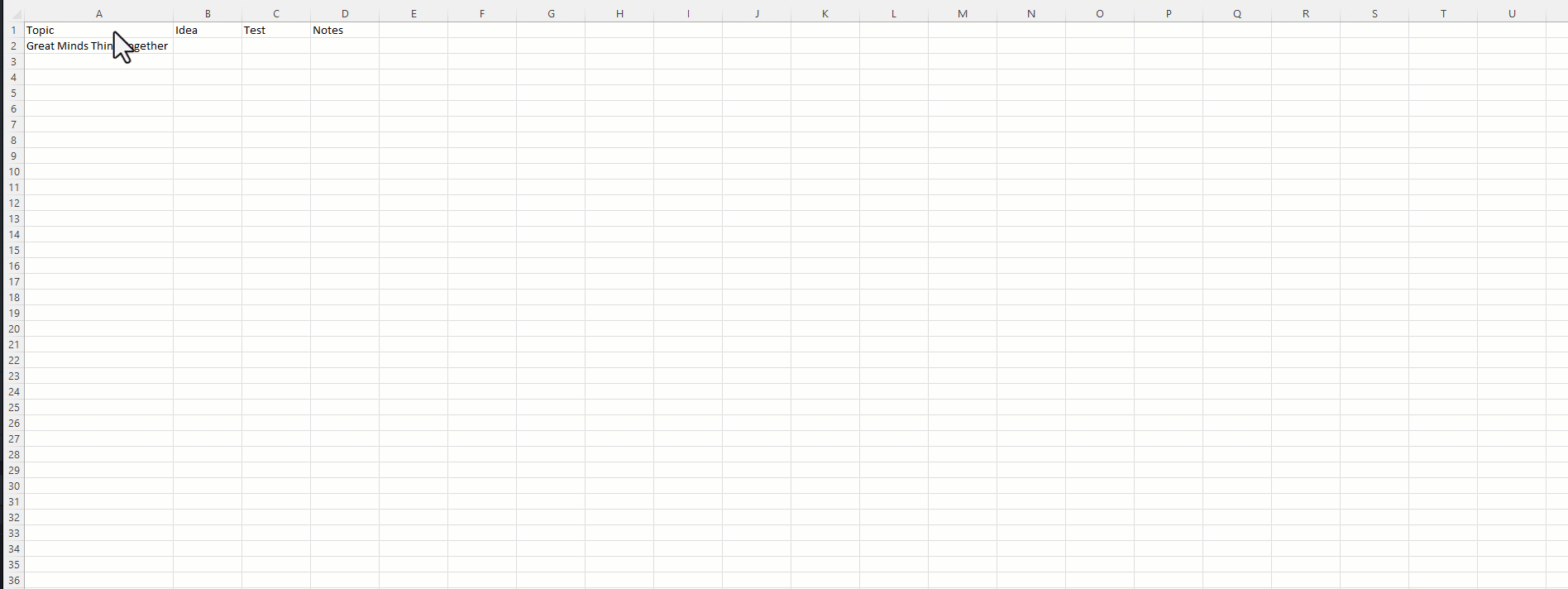 CSV (Excel) import as table