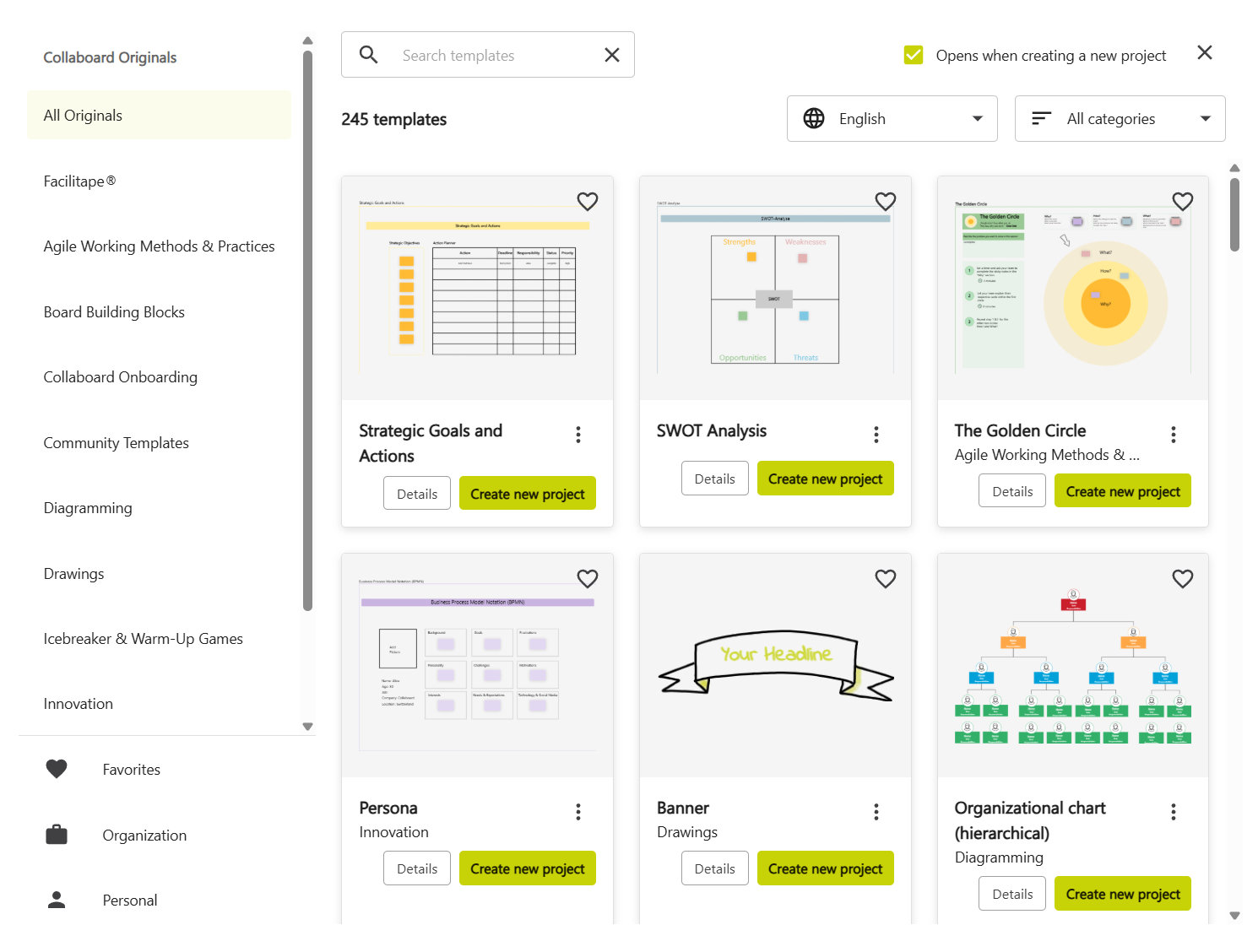 Create a new project from template