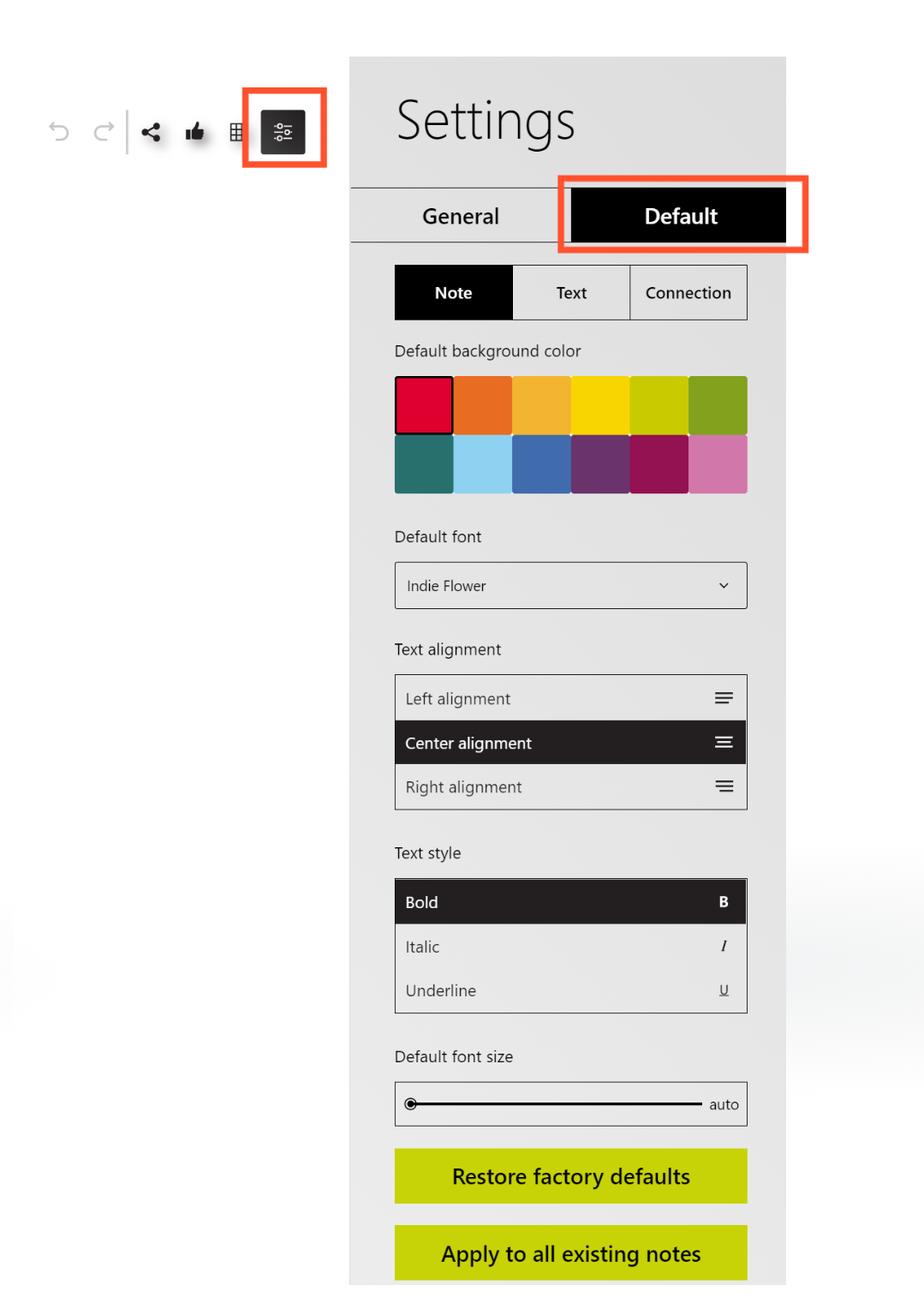 how to use by default