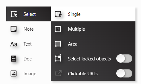 Select and move objects and edit text